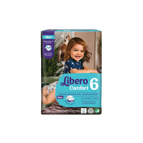 Libero Comfort Size 6 (13-20kg) – 22 Diapers