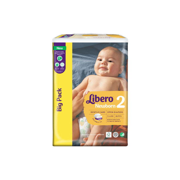 Libero Newborn Size 2 (3-6kg) – 86 Diapers Big Pack