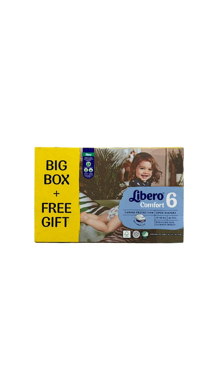 Libero Comfort Size 6 (13-20kg) - 84 Diapers Big Box