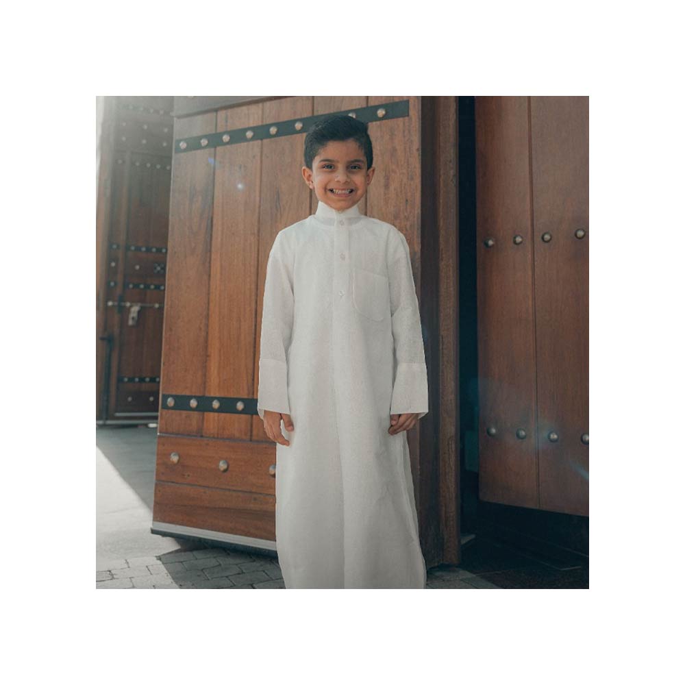 Naseej Kids Linen Dishdasha - Sukari