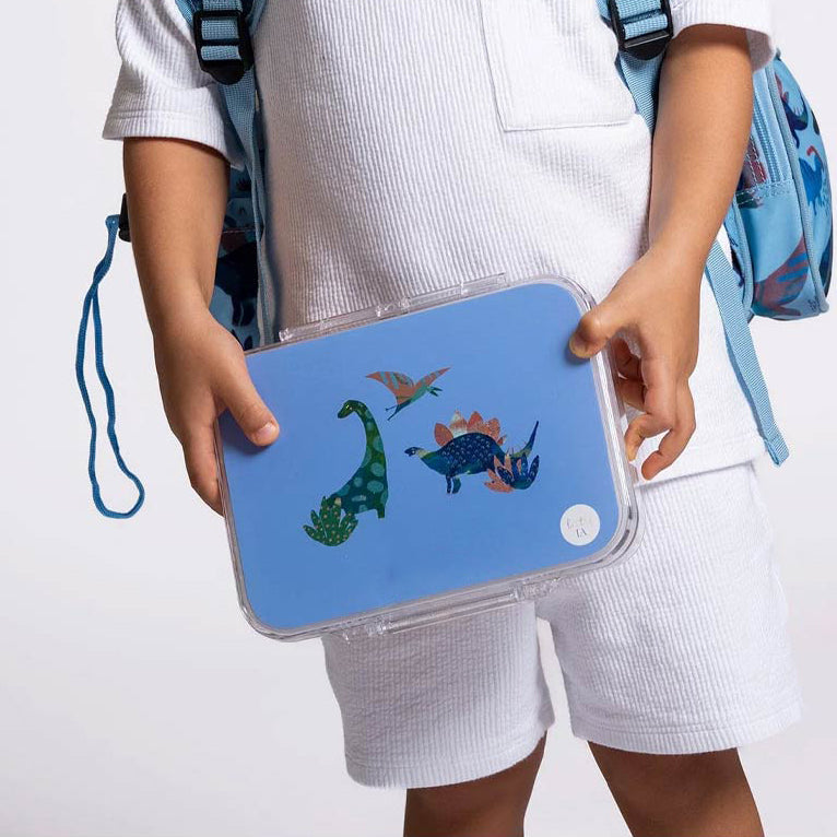 Little IA Tritan Bento Box (Clear) - Dinosaur