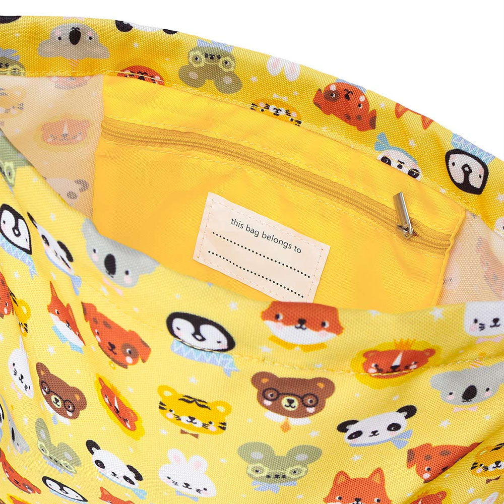 A Little Lovely Drawstring Bag - Animal Friends