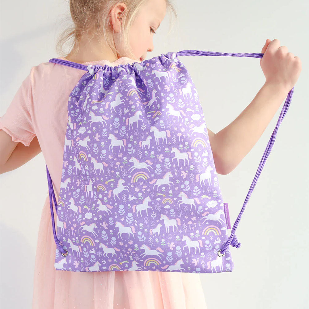 A Little Lovely Drawstring Bag - Unicorn Dreams