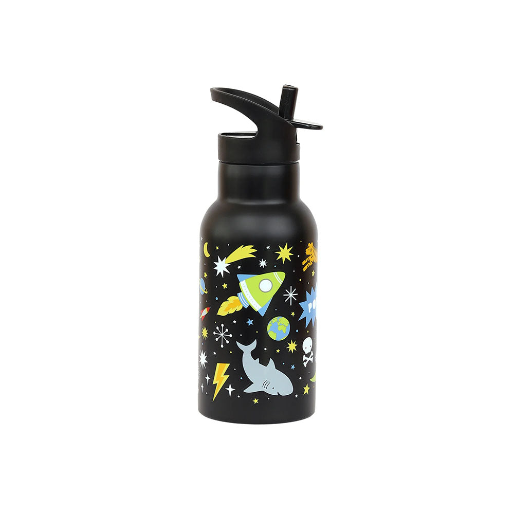 A Little Lovely Stainless Steel Water Bottle 350ml - Galaxy