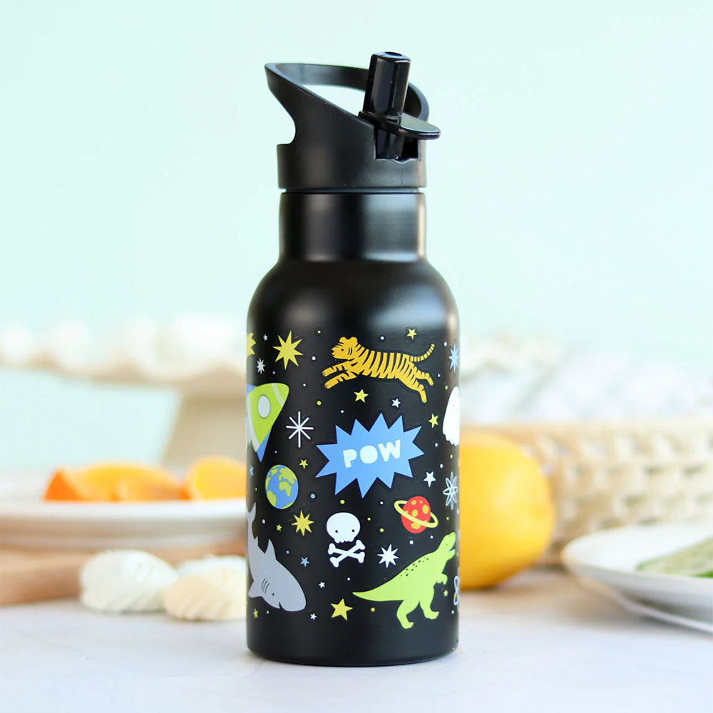 A Little Lovely Stainless Steel Water Bottle 350ml - Galaxy