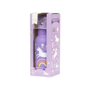 A Little Lovely Stainless Steel Water Bottle 350ml - Unicorn Dreams