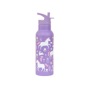 A Little Lovely Stainless Steel Water Bottle 500ml - Unicorn Dreams