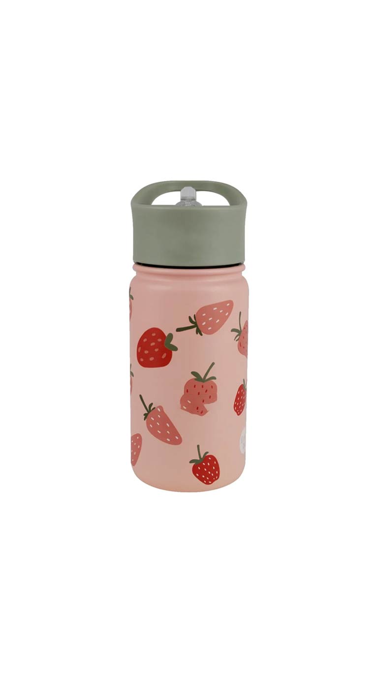 Little IA Insulated Stainless Steel Bottle (420ml) - Strawberry
