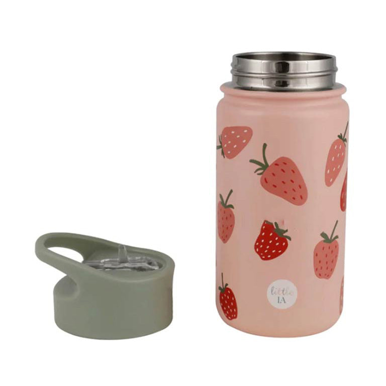 Little IA Insulated Stainless Steel Bottle (420ml) - Strawberry