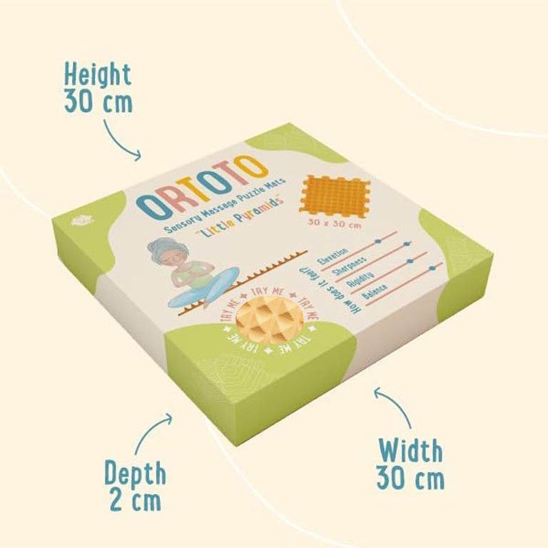 Ortoto Sensory Massage Puzzle Mat (Little Pyramid) - Eart Pastel