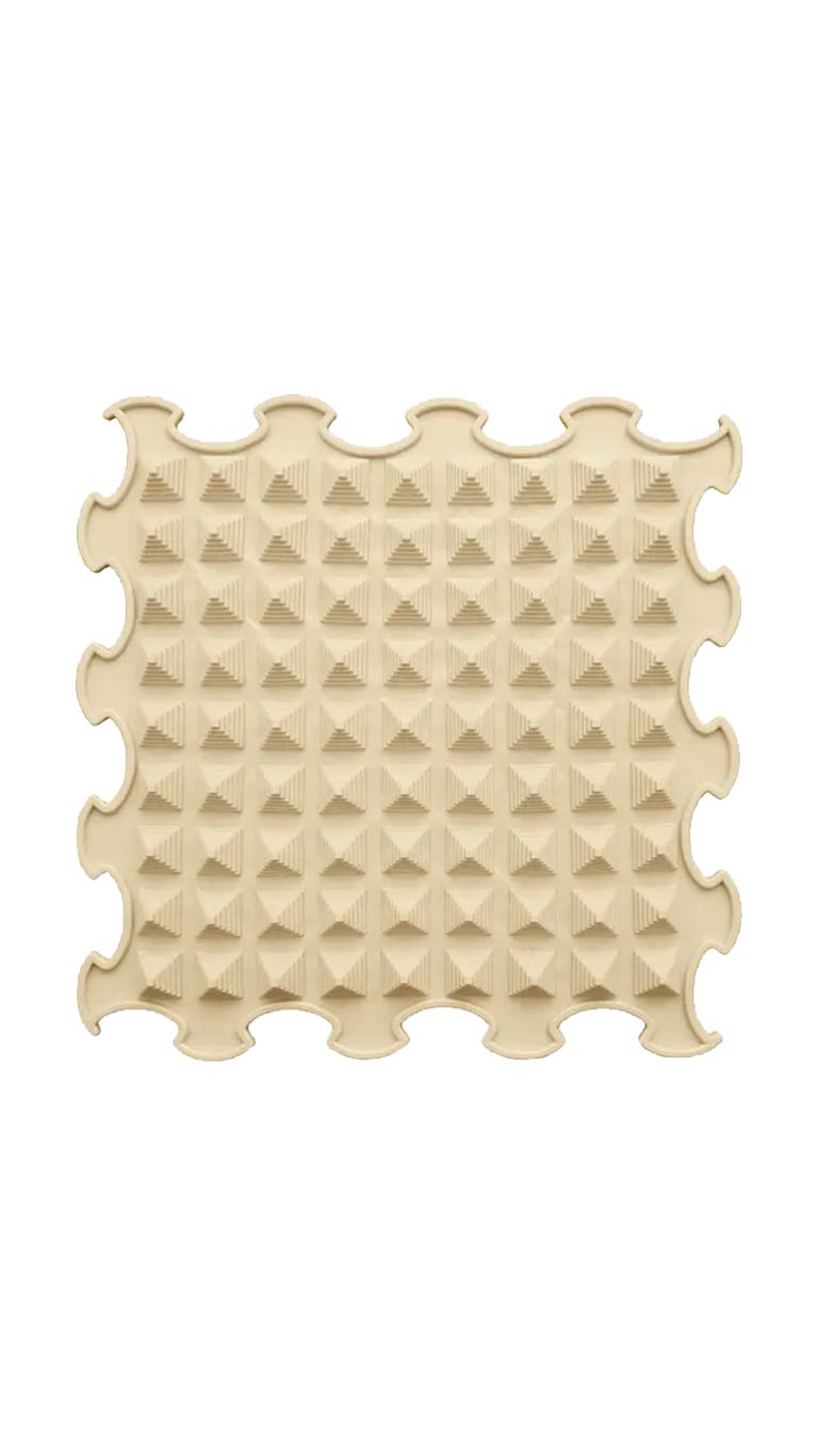 Ortoto Sensory Massage Puzzle Mat (Little Pyramid) - Milky White
