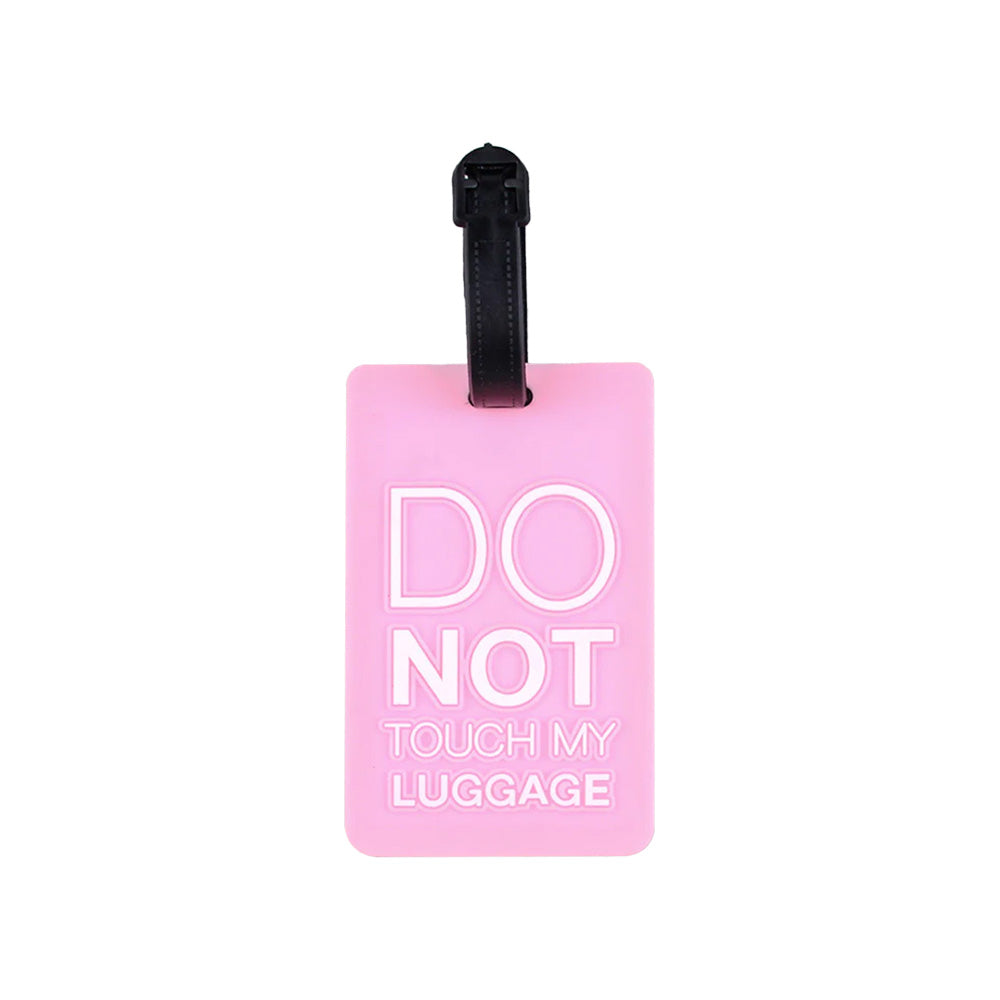 Luggage Tag - Do Not Touch My Luggage Travel Tag! - Baby Pink