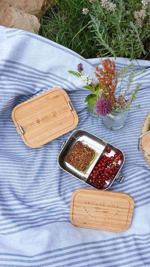 Lassig Lunchbox Stainless Steel Bamboo - Adventure