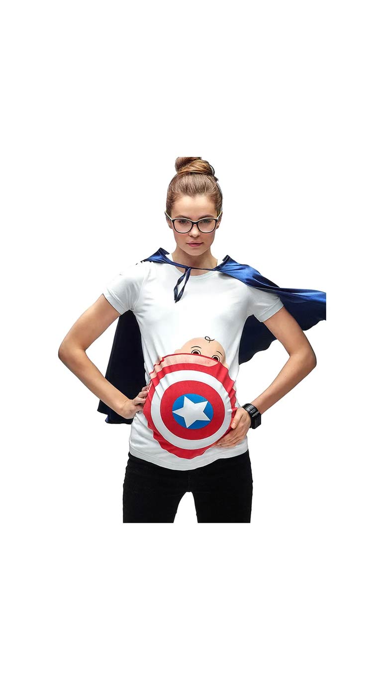 Mamagama Maternity T-Shirt - Superhero