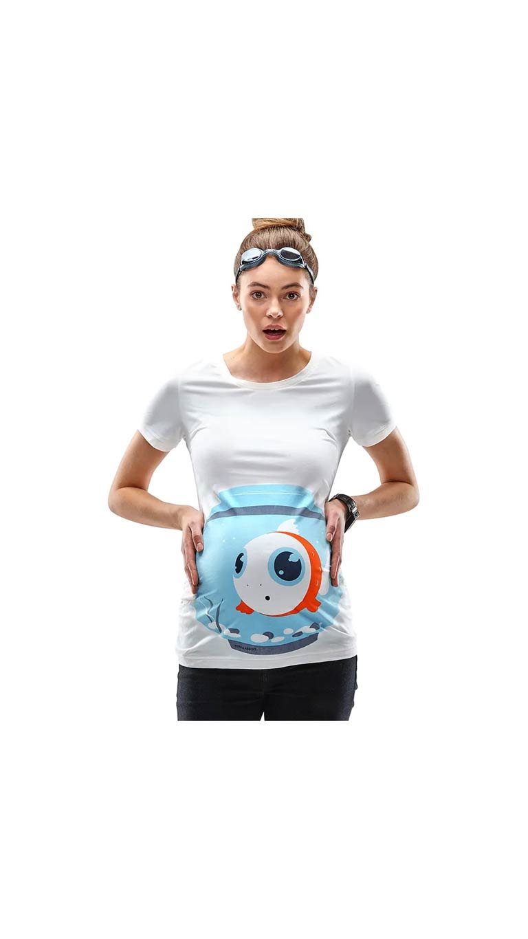 Mamagama Maternity T-Shirt -  Fish Bowl