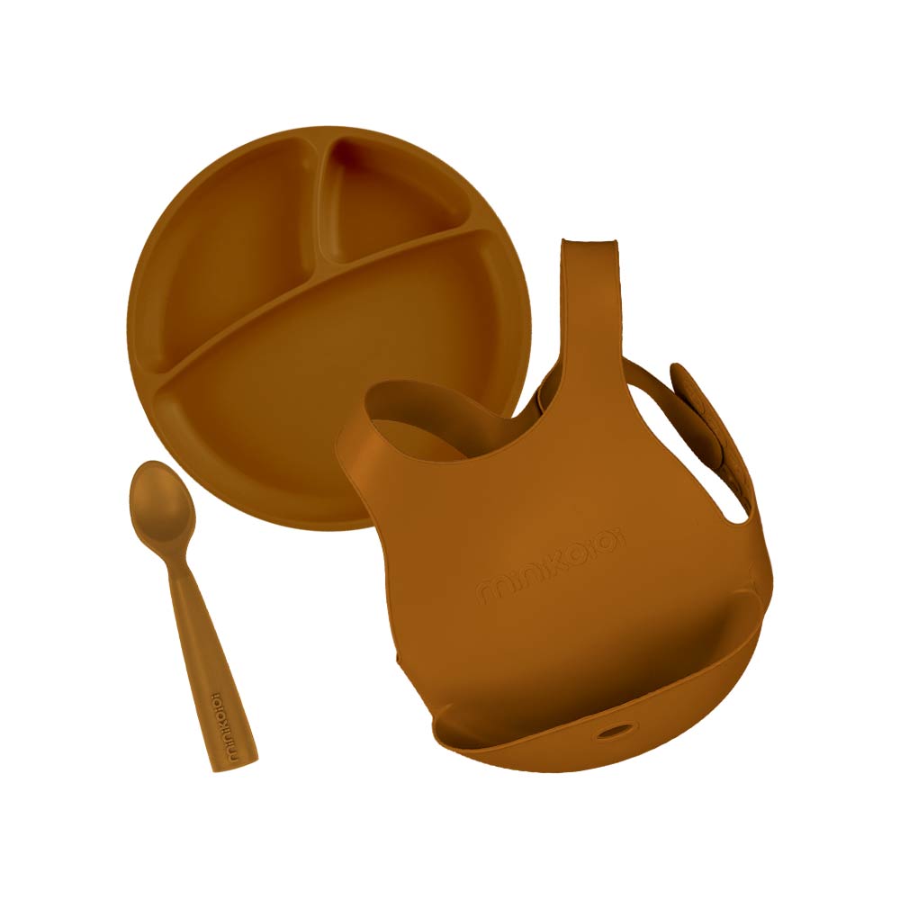 Minikoioi Feeding Set - Woody Brown