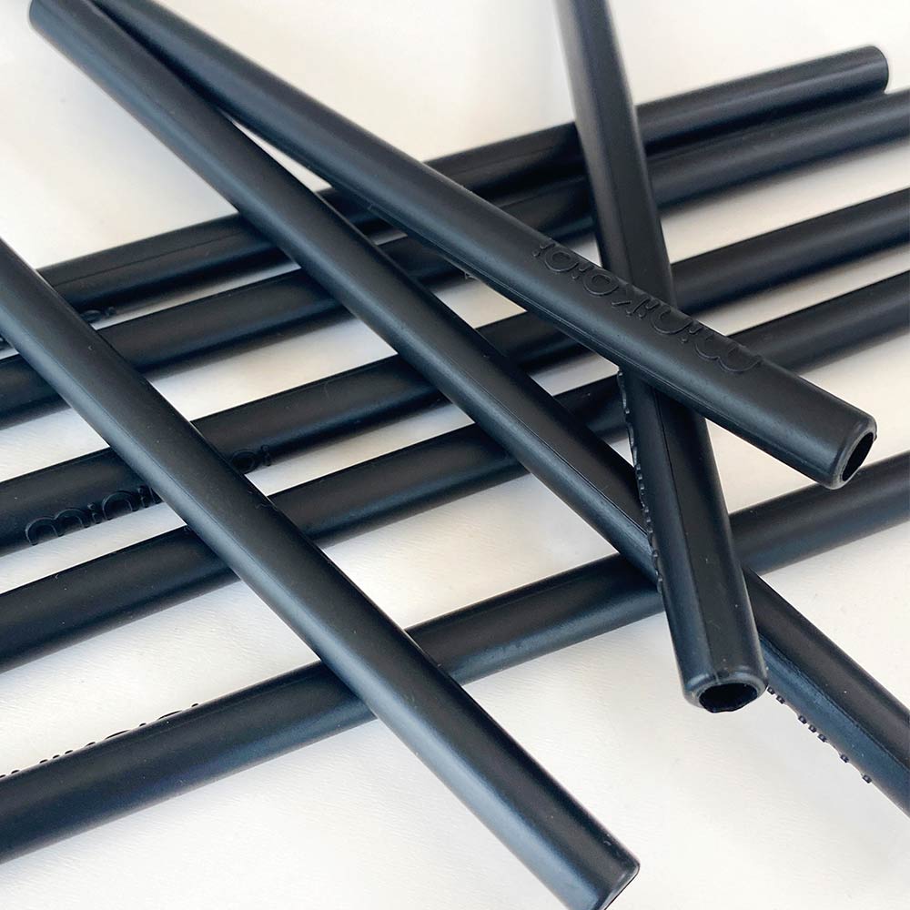 Minikoioi Flexi Straws - Bitter Black - 10 Pcs