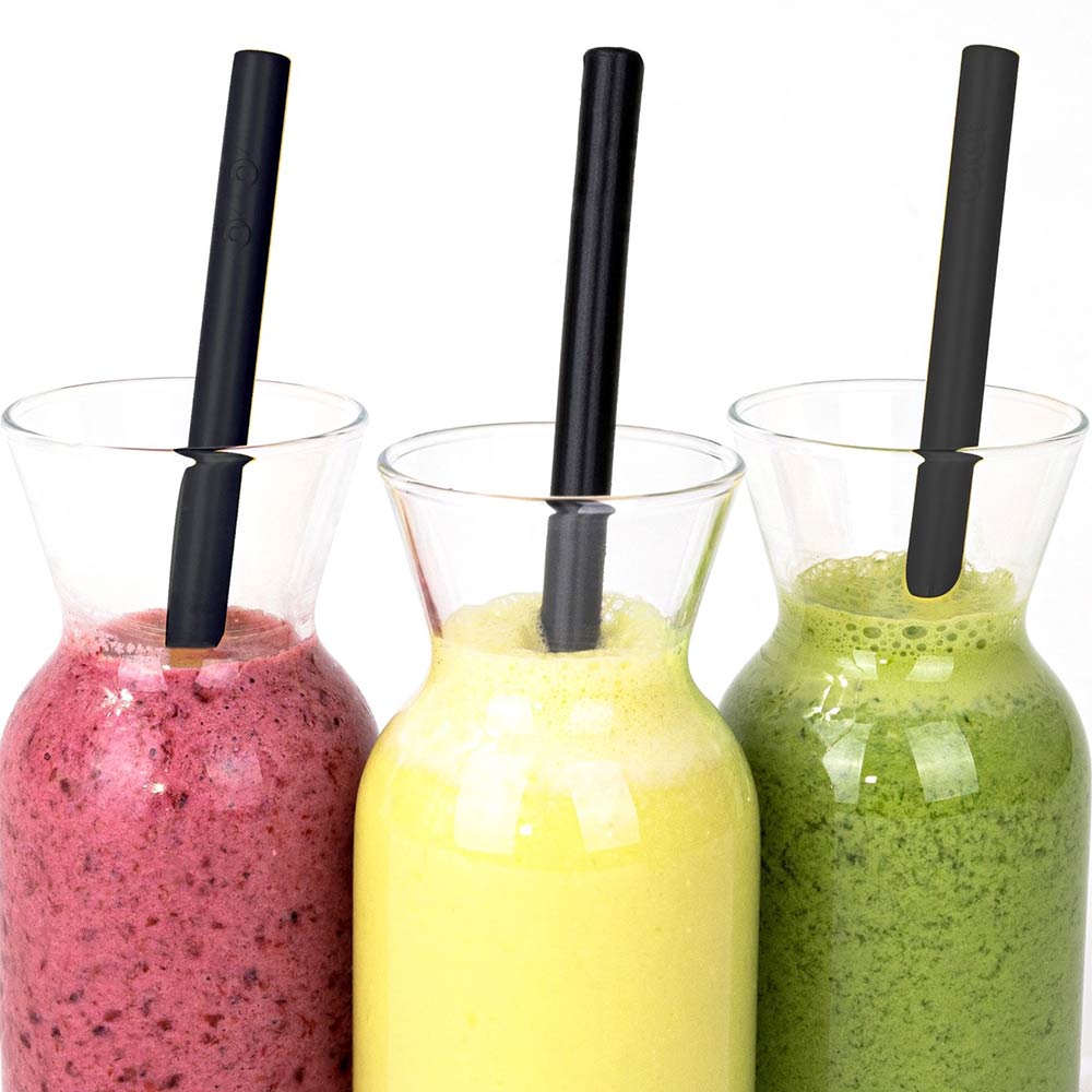 Minikoioi Flexi Straws - Bitter Black - 10 Pcs