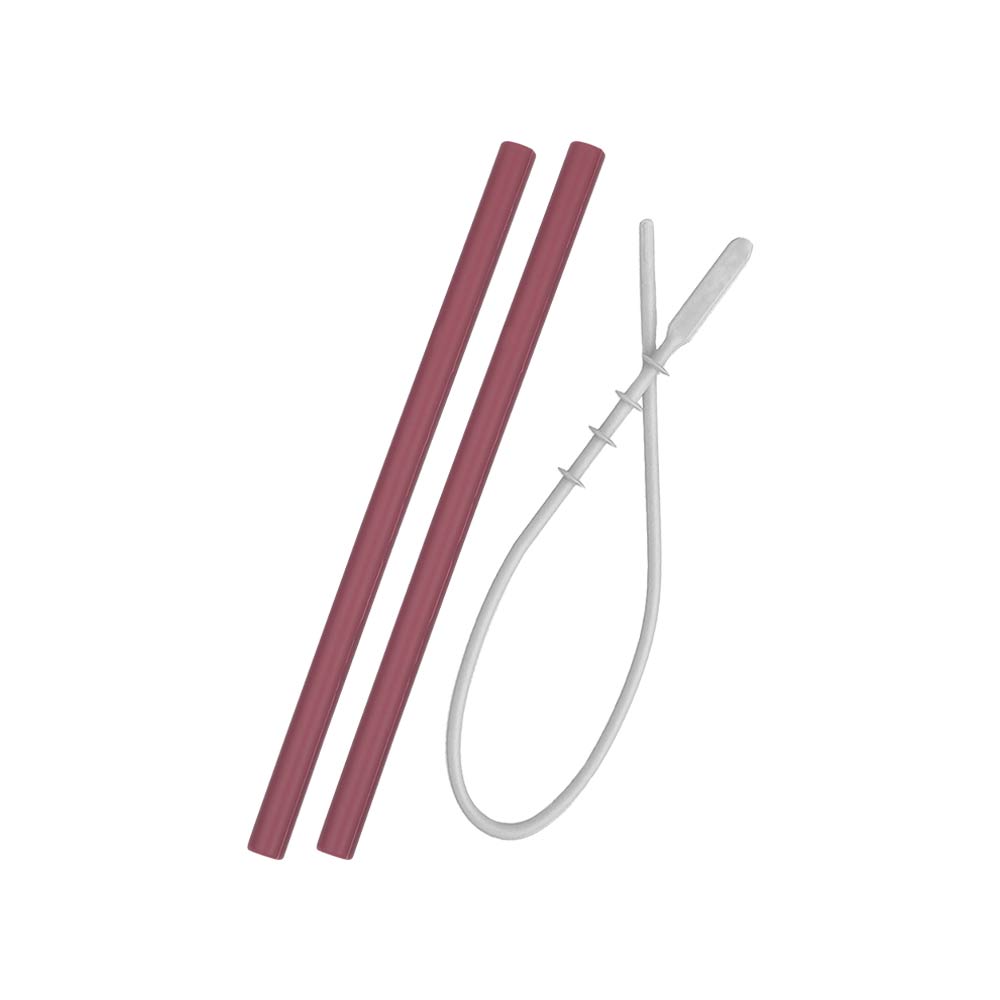 Minikoioi Flexi Straws & Brush - Velvet Rose - 2 Pcs