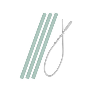 Minikoioi Flexi Straws & Brush - River Green - 3 Pcs