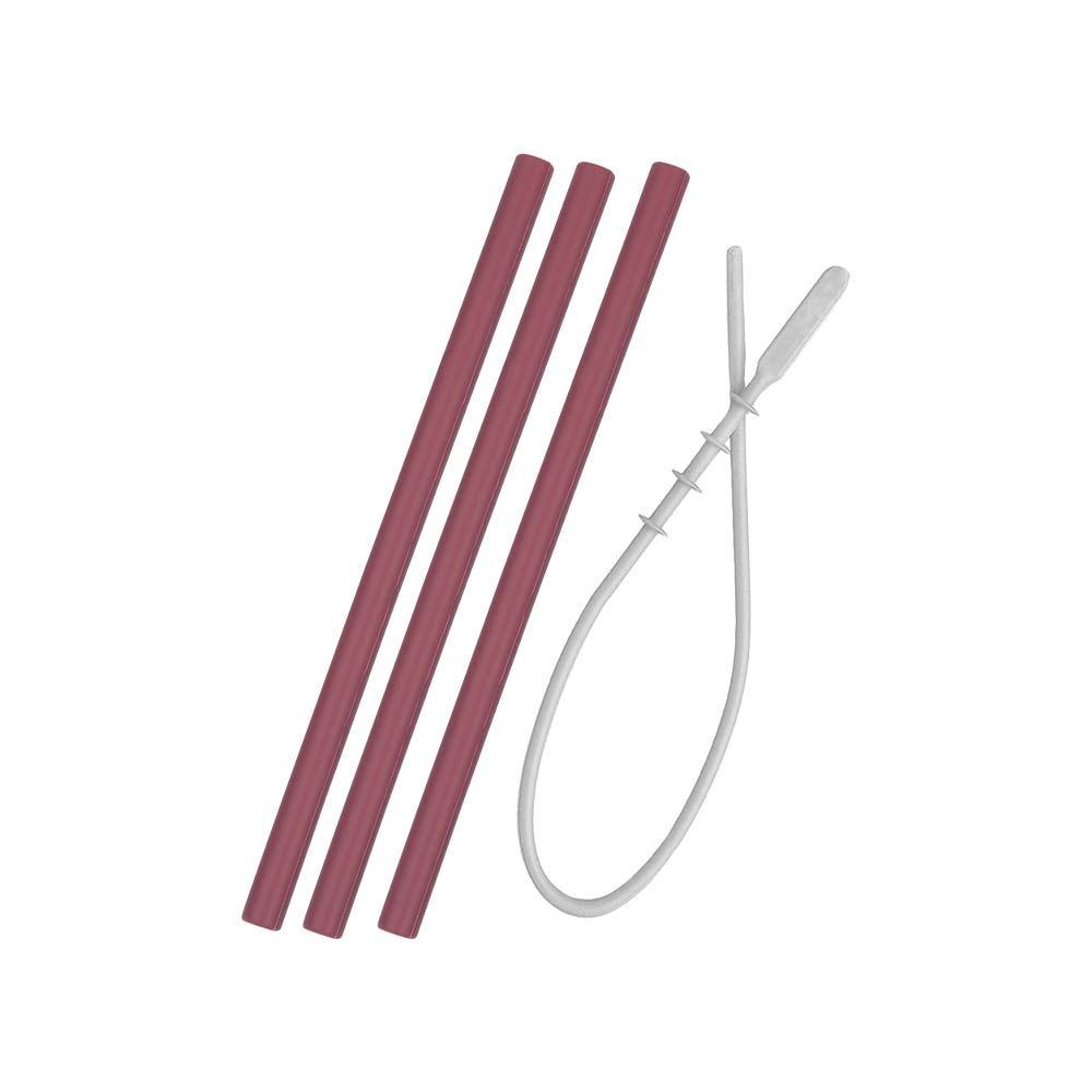 Minikoioi Flexi Straws & Brush - Velvet Rose - 3 Pcs