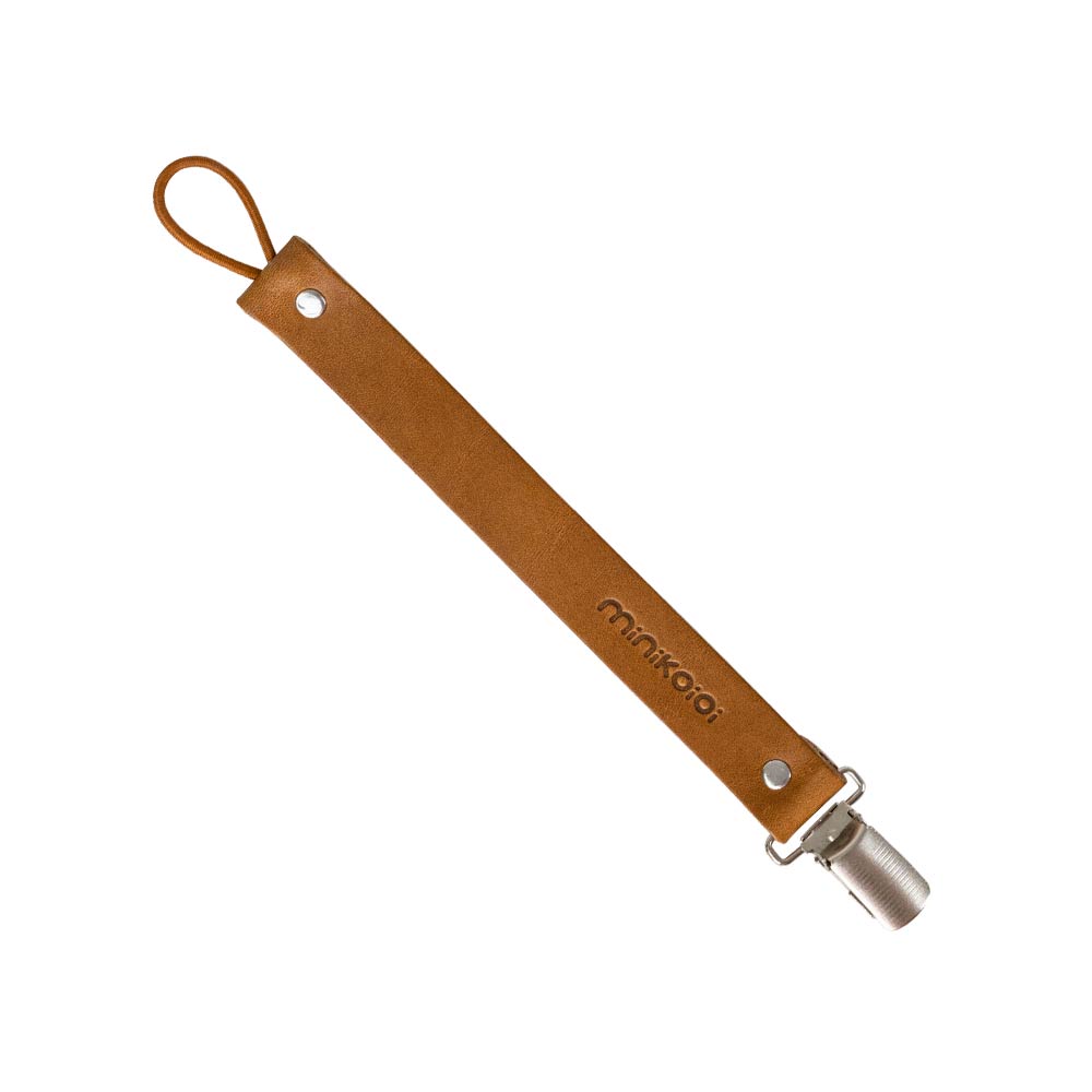 Minikoioi Klips Pacifier Holder - Cinnamon Brown