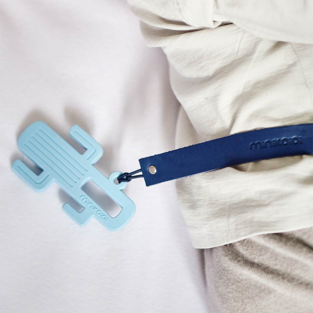 Minikoioi Klips Leather Pacifier and Teether Holder 