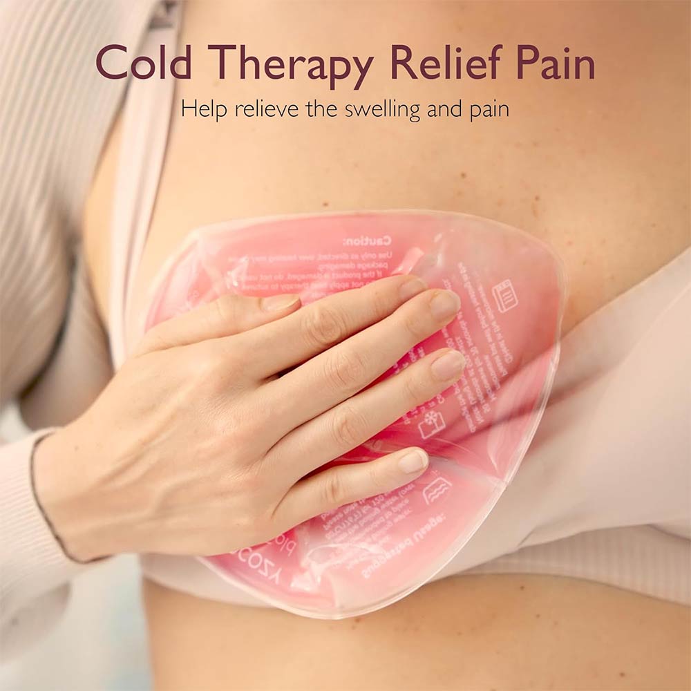 Momcozy Hot & Cold Breast Pads with Covers - 2 Pads