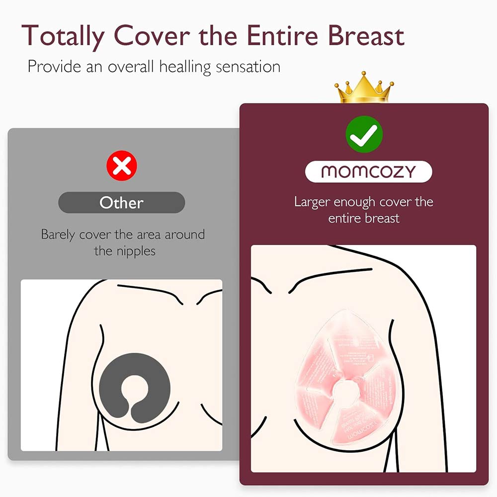 Momcozy Hot & Cold Breast Pads with Covers - 2 Pads