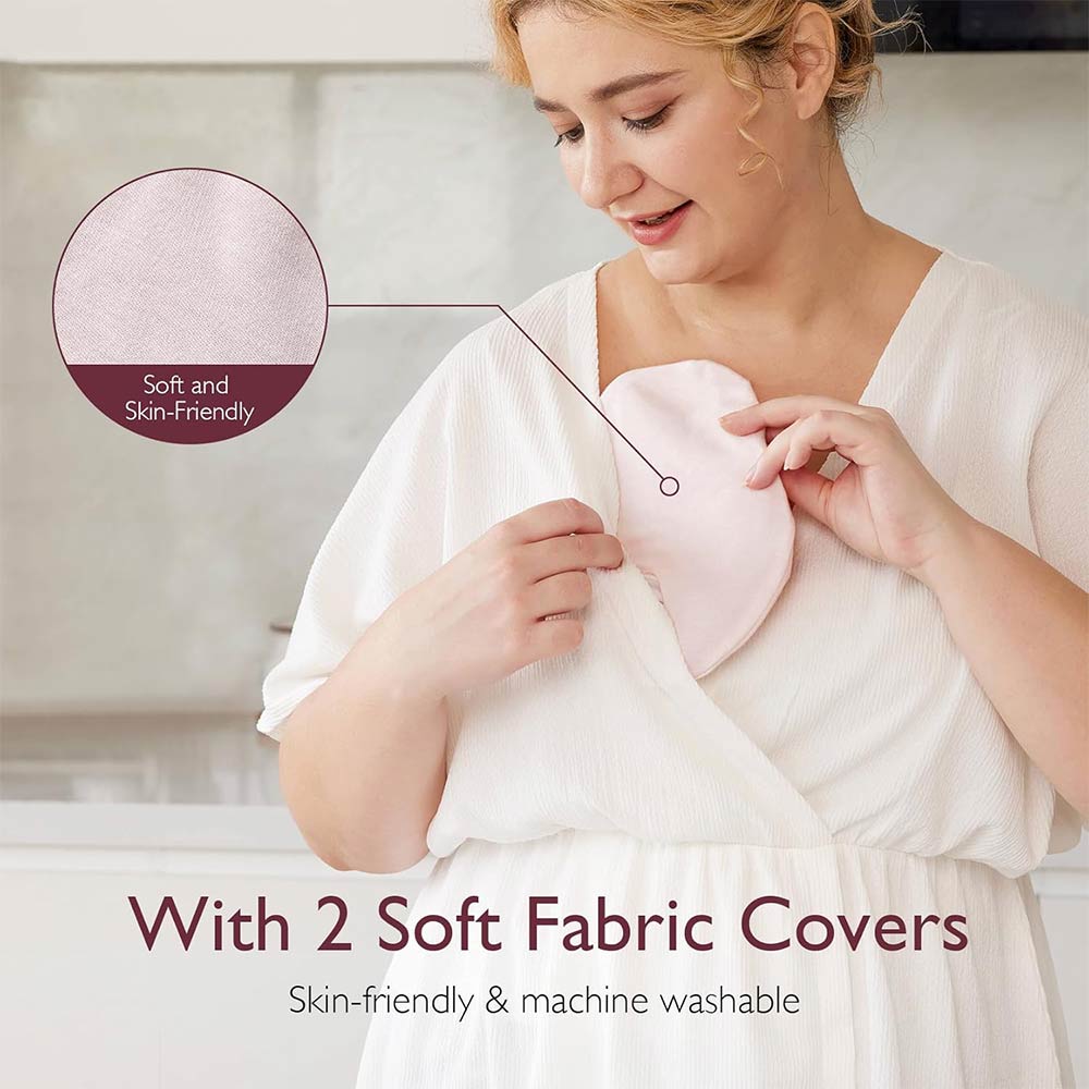 Momcozy Hot & Cold Breast Pads with Covers - 2 Pads