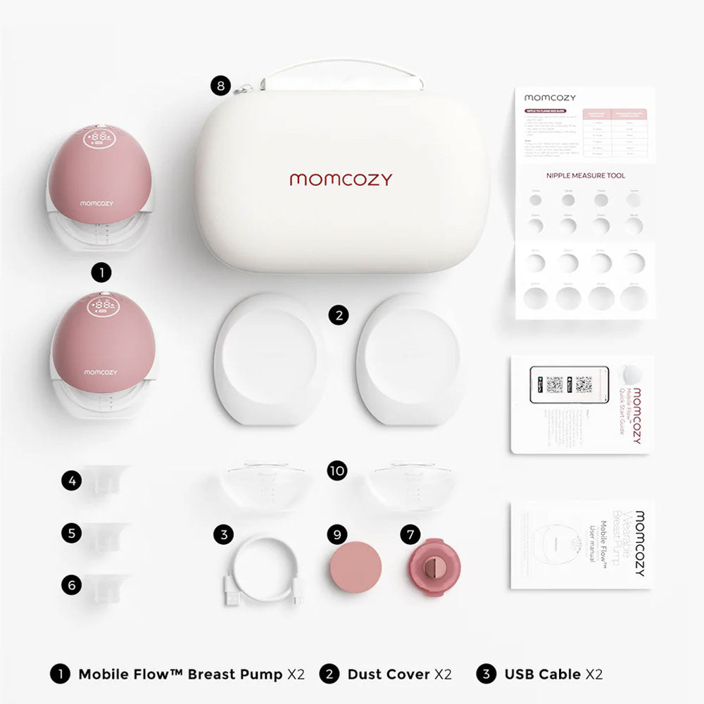 Momcozy Mobile Flow Double Hands Free Breast Pump (M9)