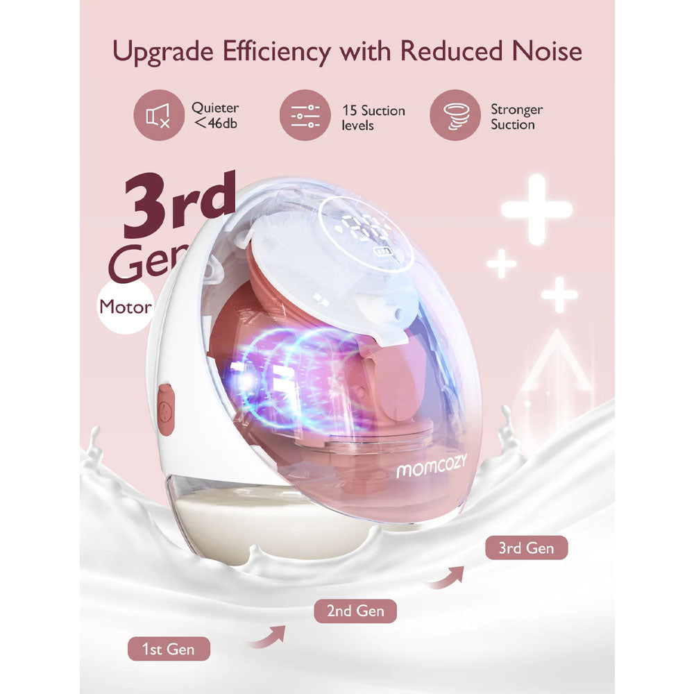 Momcozy Mobile Flow Double Hands Free Breast Pump (M9)