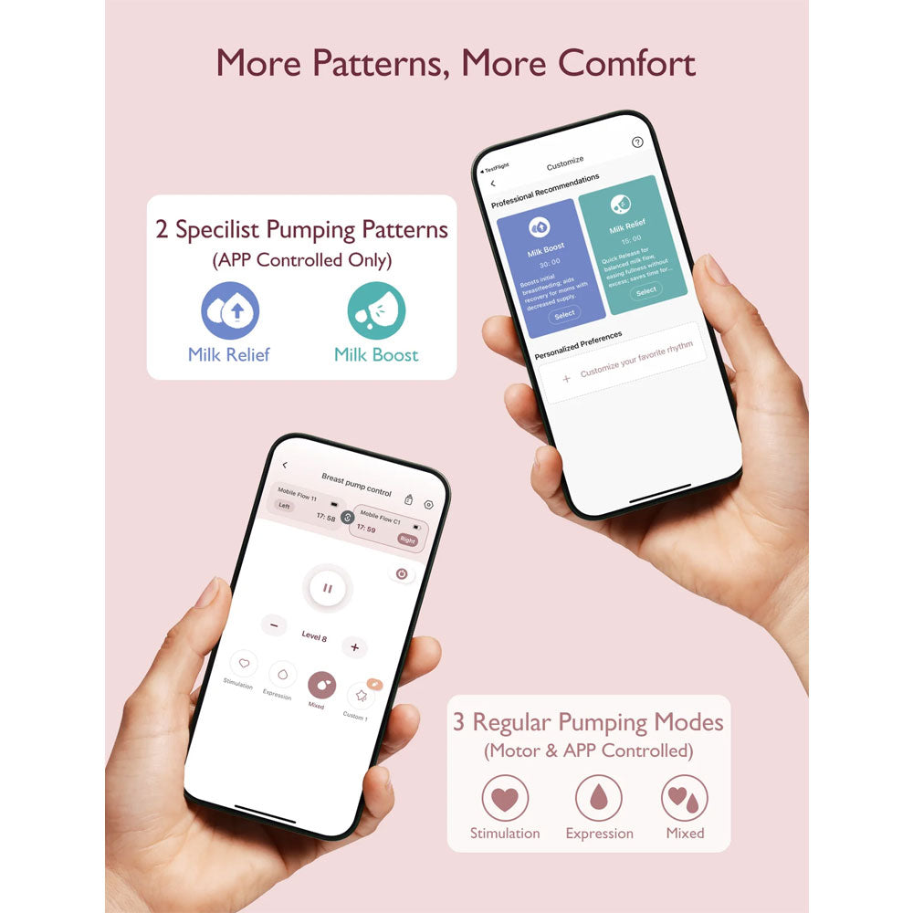 Momcozy Mobile Flow Double Hands Free Breast Pump (M9)