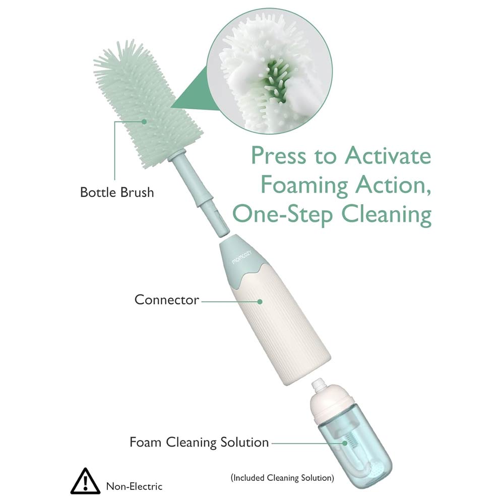 Momcozy Press Foaming & Cleaning Bottle Brush Set