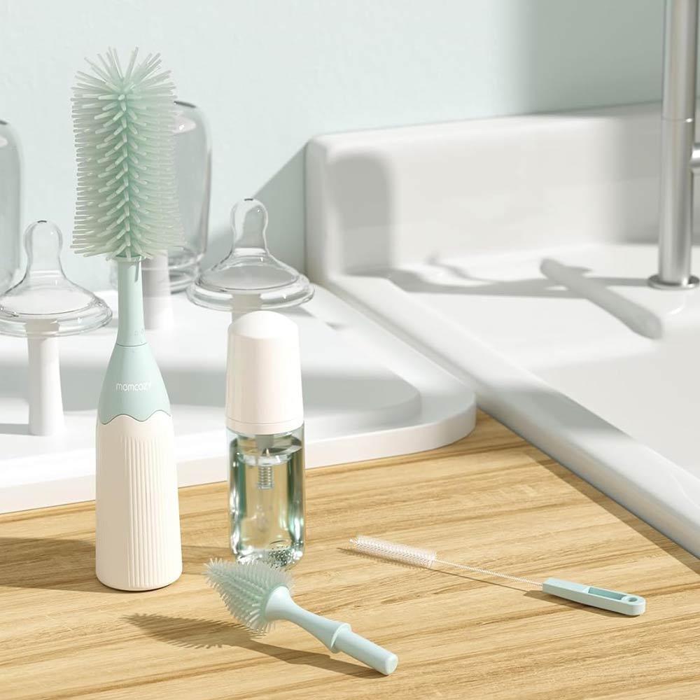Momcozy Press Foaming & Cleaning Bottle Brush Set