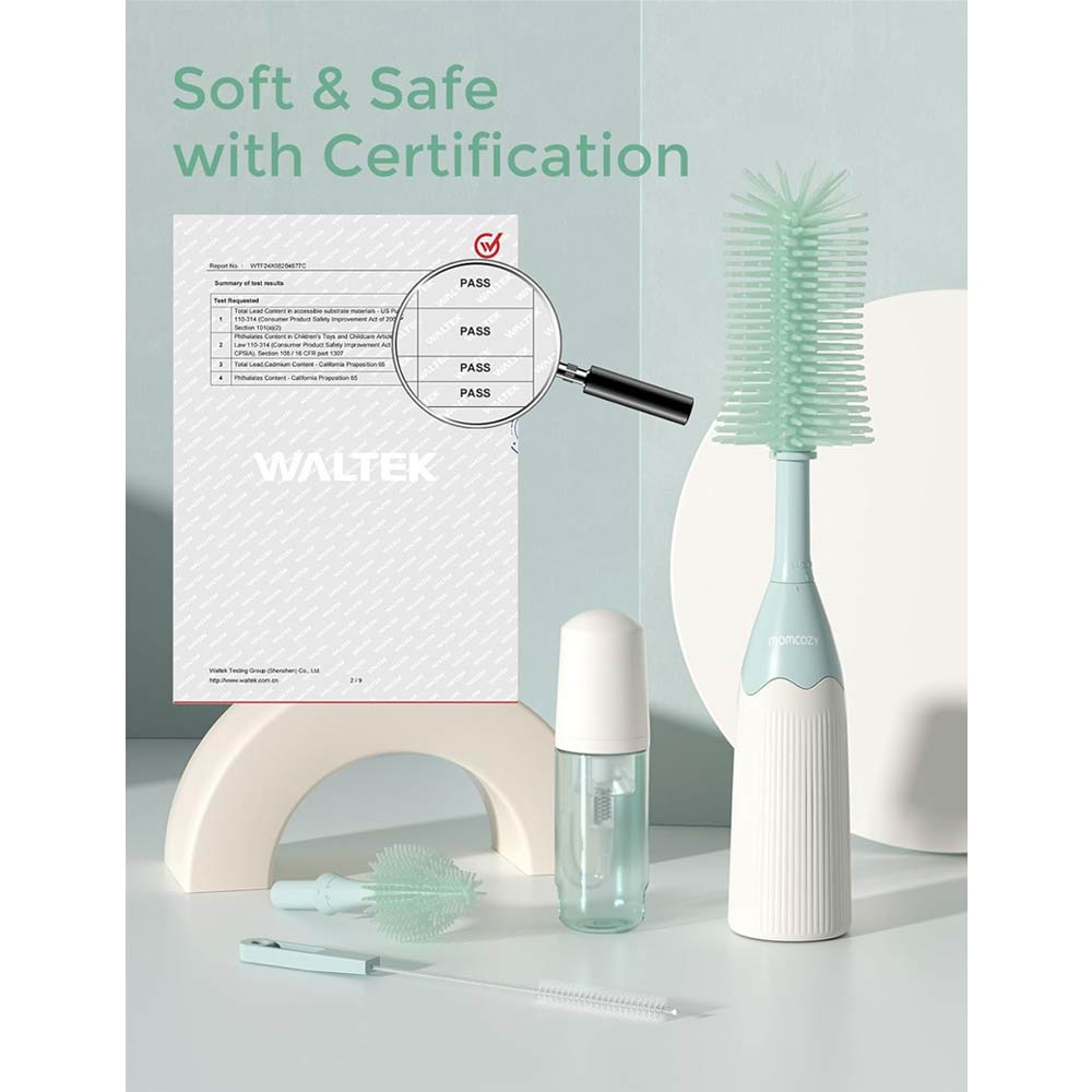 Momcozy Press Foaming & Cleaning Bottle Brush Set