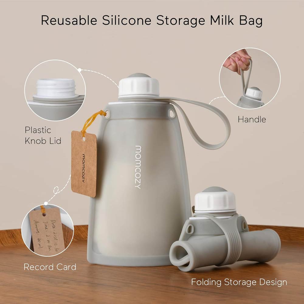 Momcozy Silicone Breast Milk Storage Bag (0m+) 260ml - 2 Pcs