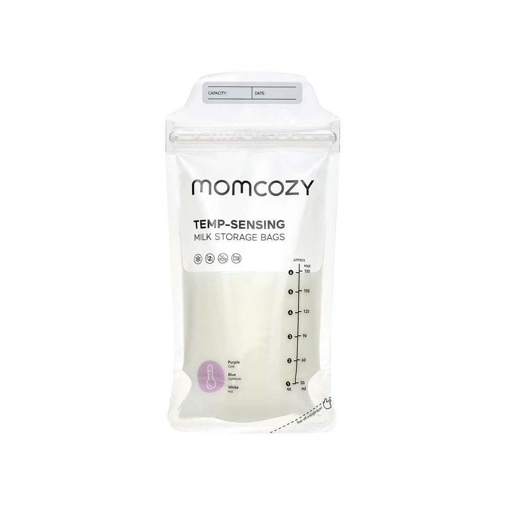 Momcozy Temp-Sensing Milk Storage Bags (180ml) - 50 Pcs