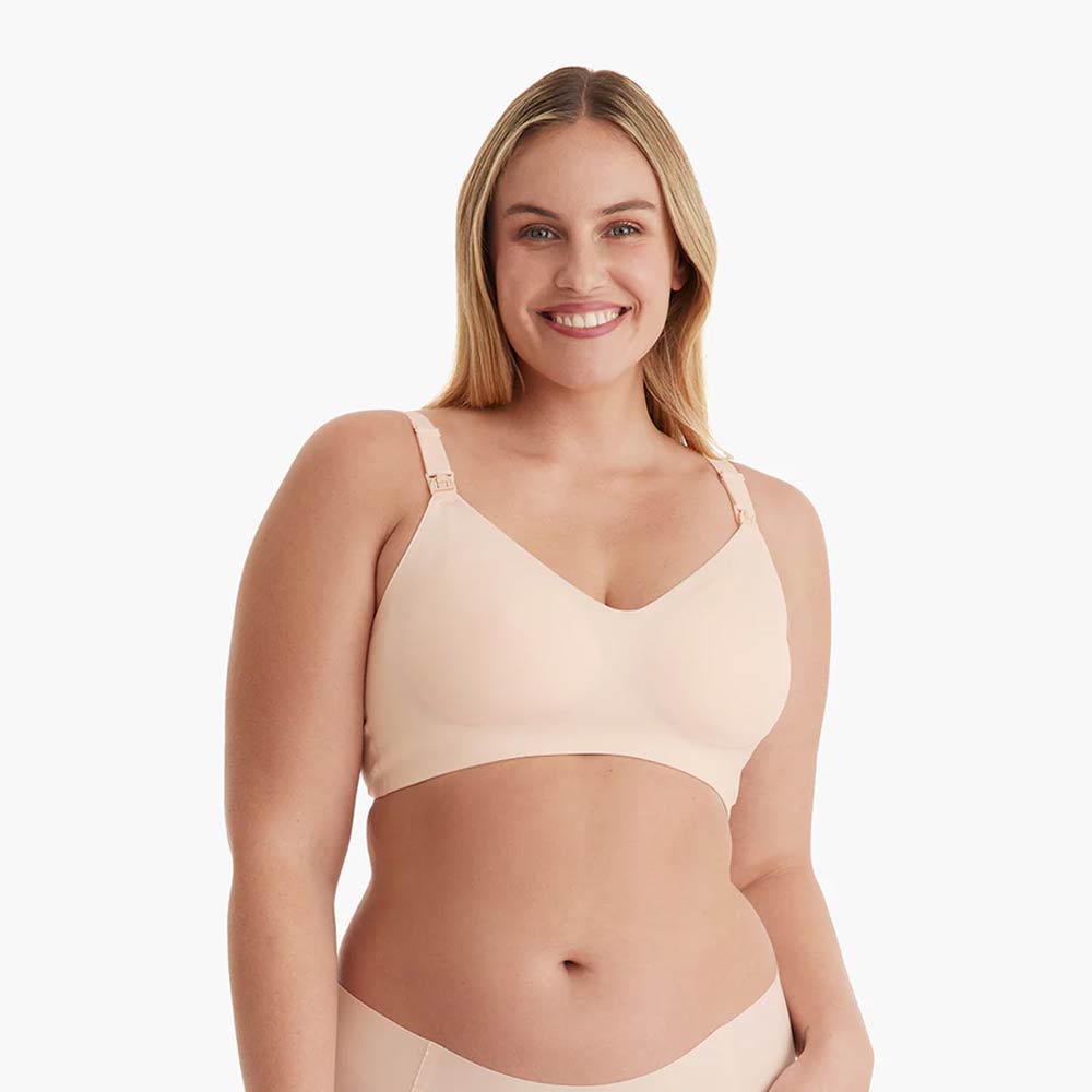 Momcozy Ultra Soft & Omni Maternity Nursing Bra - Creamy