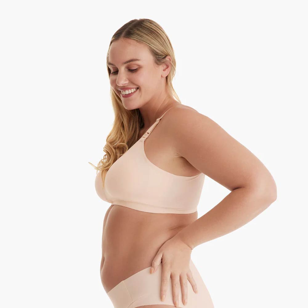 Momcozy Ultra Soft & Omni Maternity Nursing Bra - Creamy