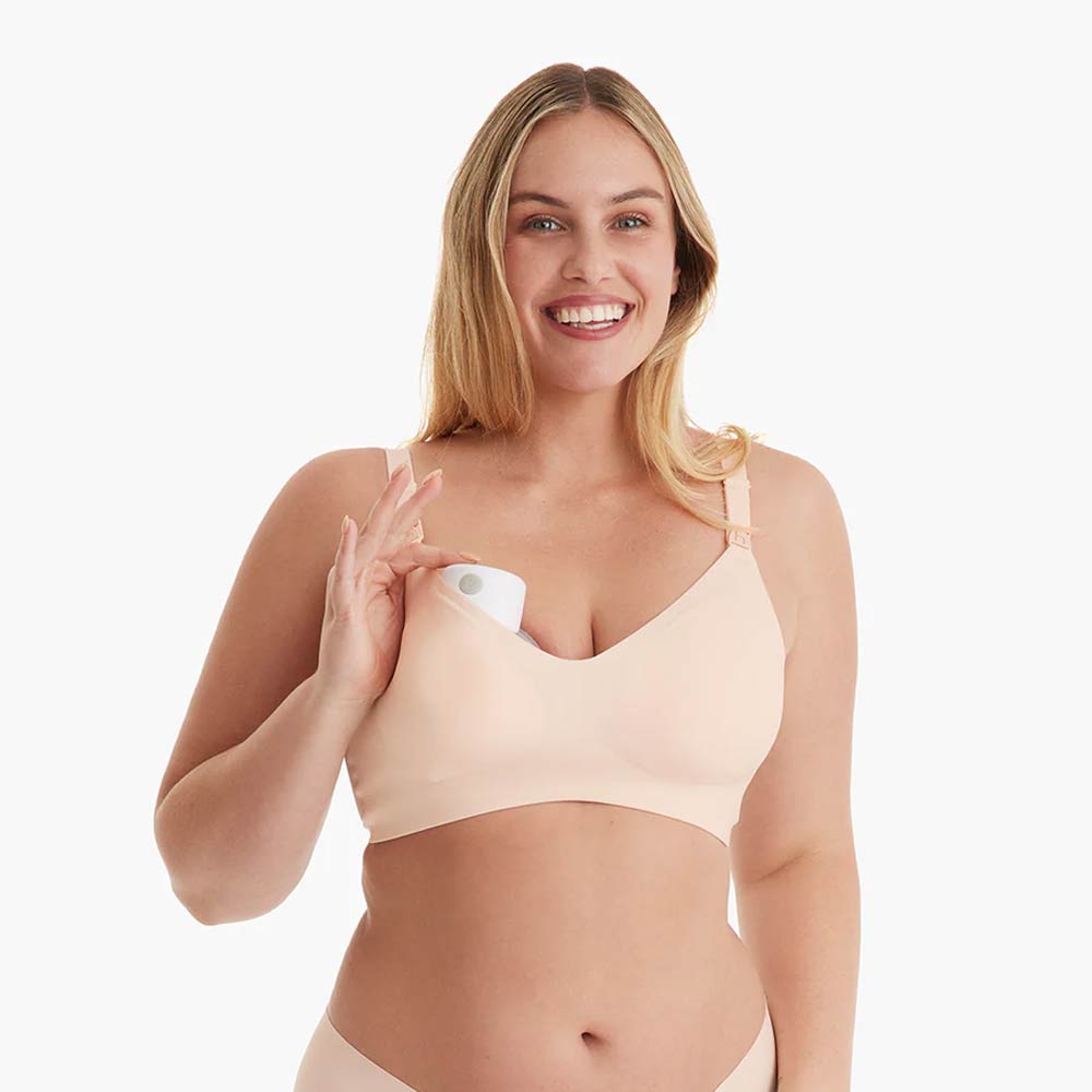 Momcozy Ultra Soft & Omni Maternity Nursing Bra - Creamy