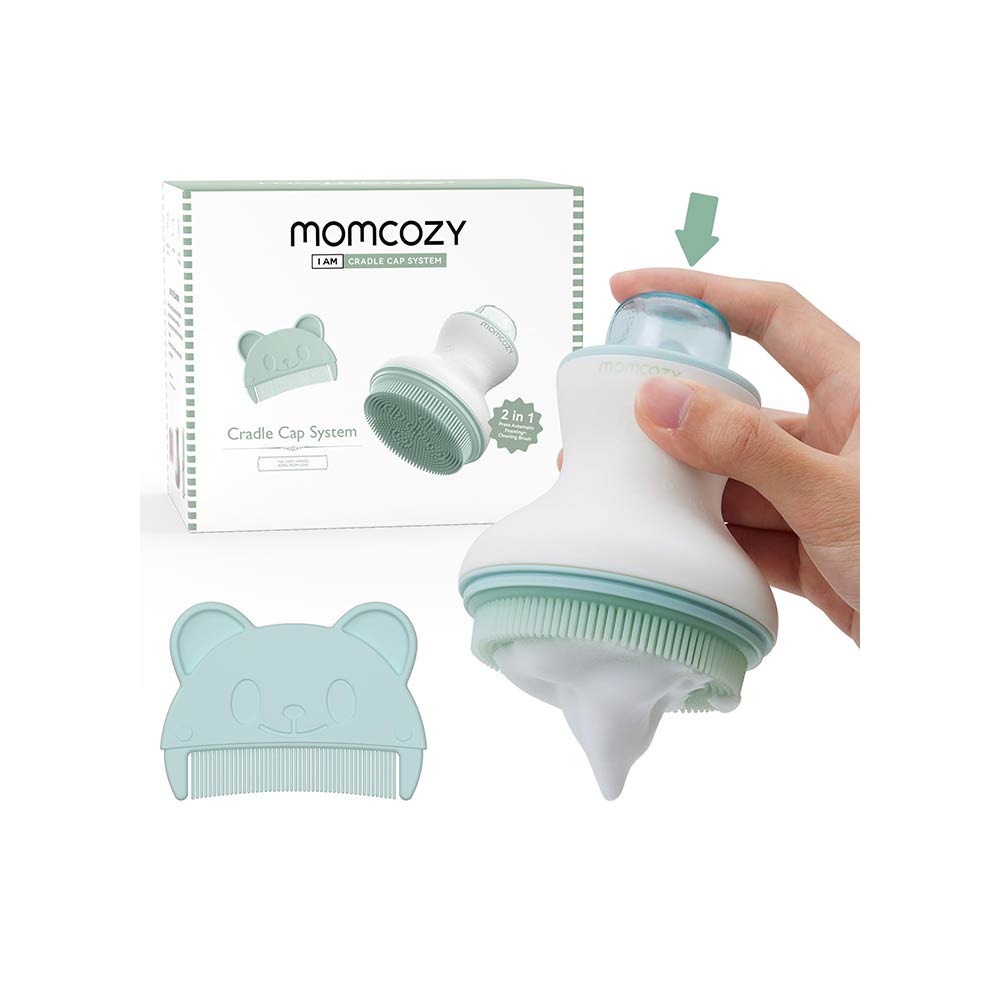 Momcozy﻿ Innovative Cradle Cap Brush with Pump