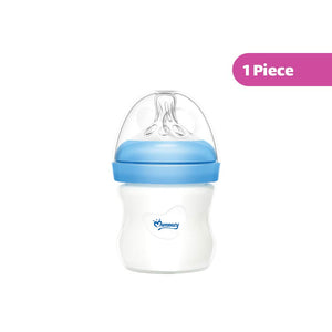 Momeasy Anti-Colic Wide-Neck Glass Feeding Bottle (0m+) 120ml
