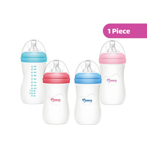 Momeasy Anti-Colic Wide-Neck Glass Feeding Bottle (3m+) 240ml