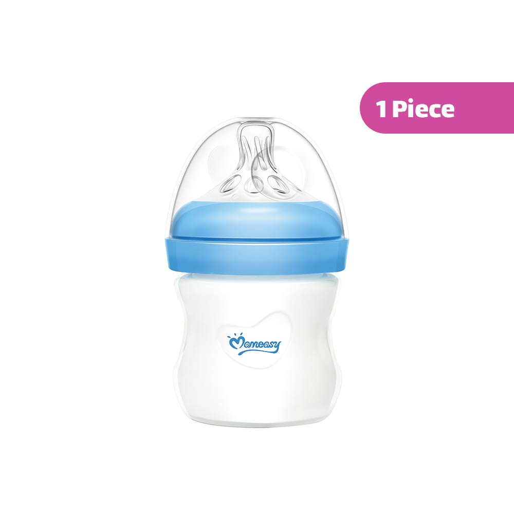 Momeasy Anti-Colic Wide-Neck Plastic Feeding Bottle (0m+) 120ml