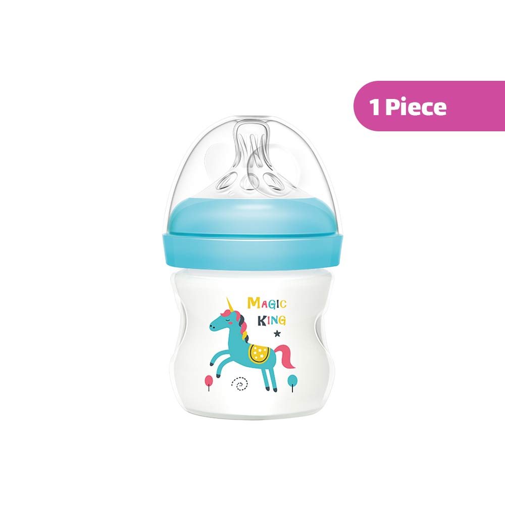 Momeasy Anti-Colic Wide-Neck Plastic Feeding Bottle (0m+) 120ml