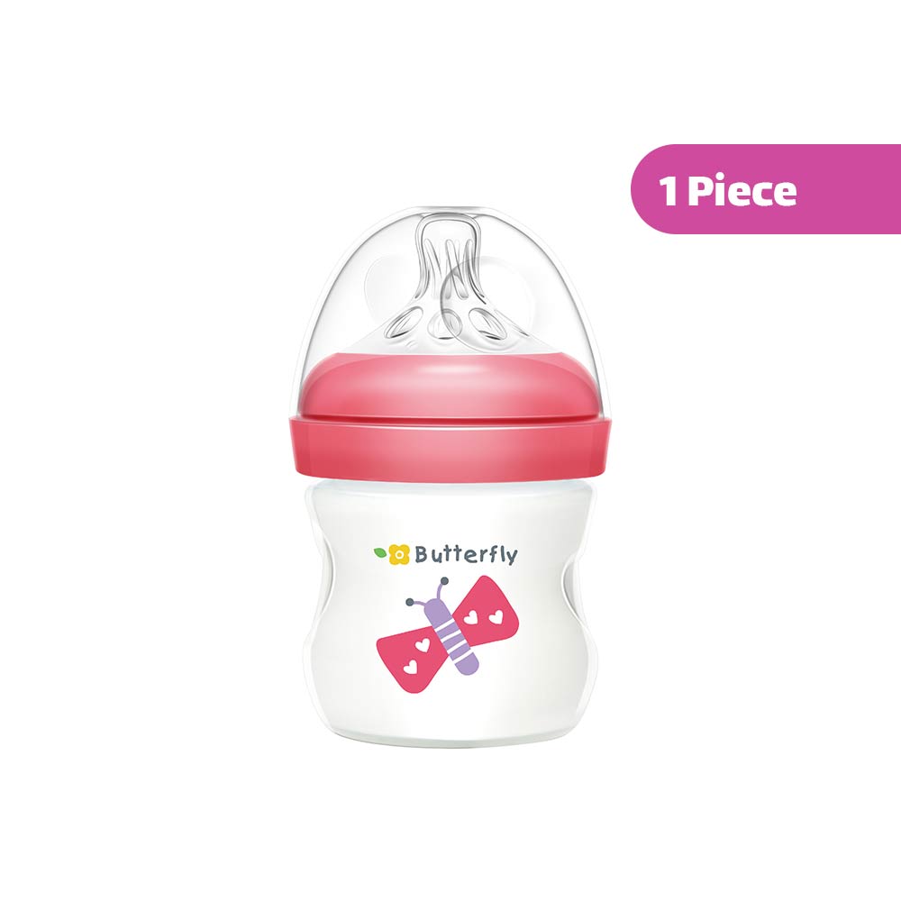 Momeasy Anti-Colic Wide-Neck Plastic Feeding Bottle (0m+) 120ml