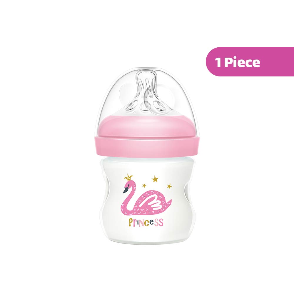 Momeasy Anti-Colic Wide-Neck Plastic Feeding Bottle (0m+) 120ml