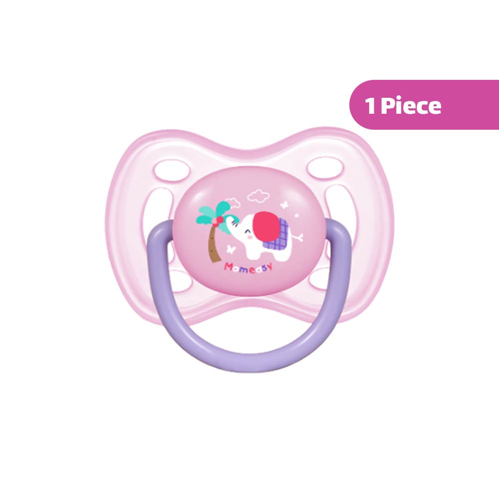 Momeasy Silicone Pacifier with Cap (6m+) Medium Flow