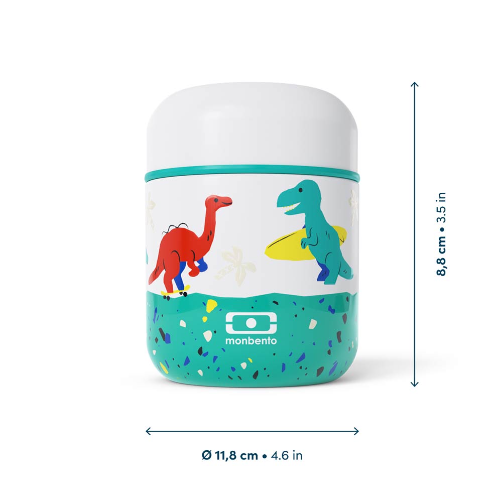 Monbento Kids Capsule Insulated Lunch Box 280ml - Green Dino